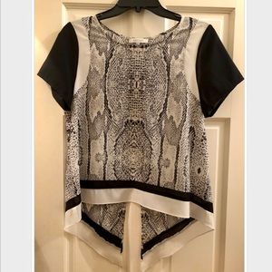 Lucy Paris black and white snake skin shirt